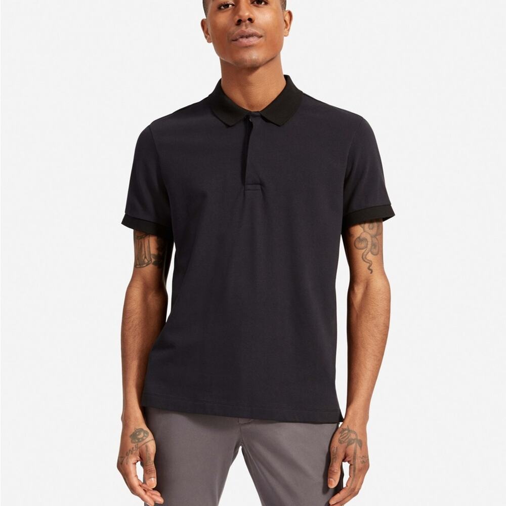 Everlane Men’s Performance Polo Short Sleeve T-shirt Black Size Small